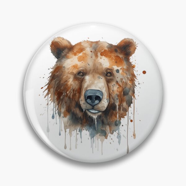 Artikelvorschau, Aquarell Grizzlybär entworfen und verkauft von UlDesigns.