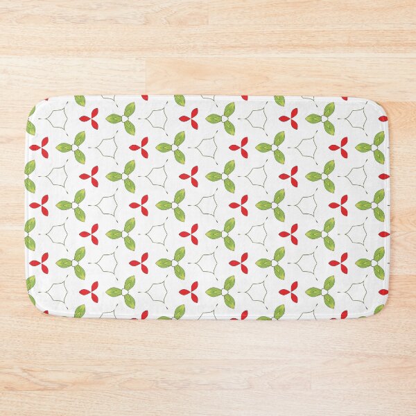 Item preview, Flower pattern with green and red leaves designed and sold by cute-tees.