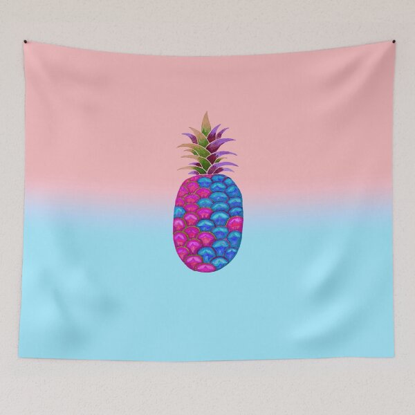 Item preview, Vibrant Pineapple Pink Blue designed and sold by airemestudio.