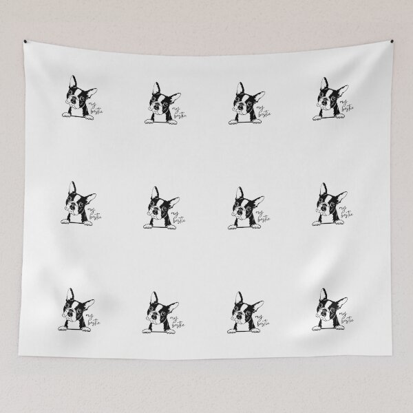 Item preview, My Bestie Boston Terrier Dog Drawing designed and sold by CarleLS.