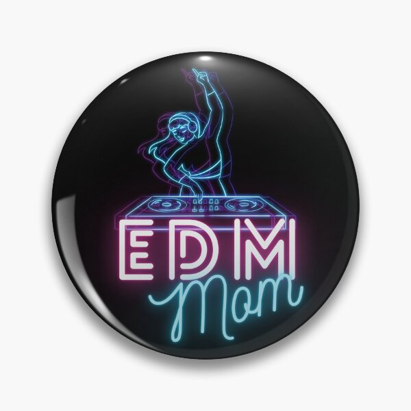 Artikelvorschau, EDM Mom Neon Text mit leuchtendem weiblichem DJ-Artwork – am besten auf Schwarz! EDC Music Festival-Ausrüstung entworfen und verkauft von MunsyArt.