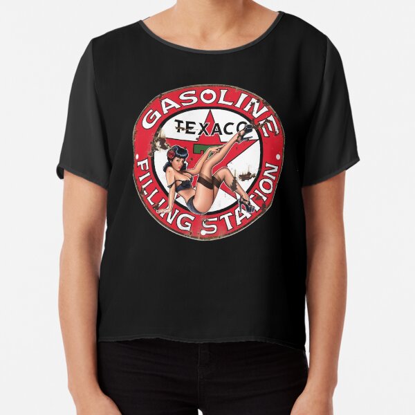 Texaco Retro Sign Chiffon Top