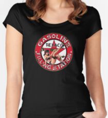 Texaco Retro Sign Women's Fitted Scoop T-Shirt