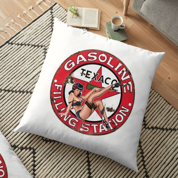 Texaco Retro Sign Floor Pillow