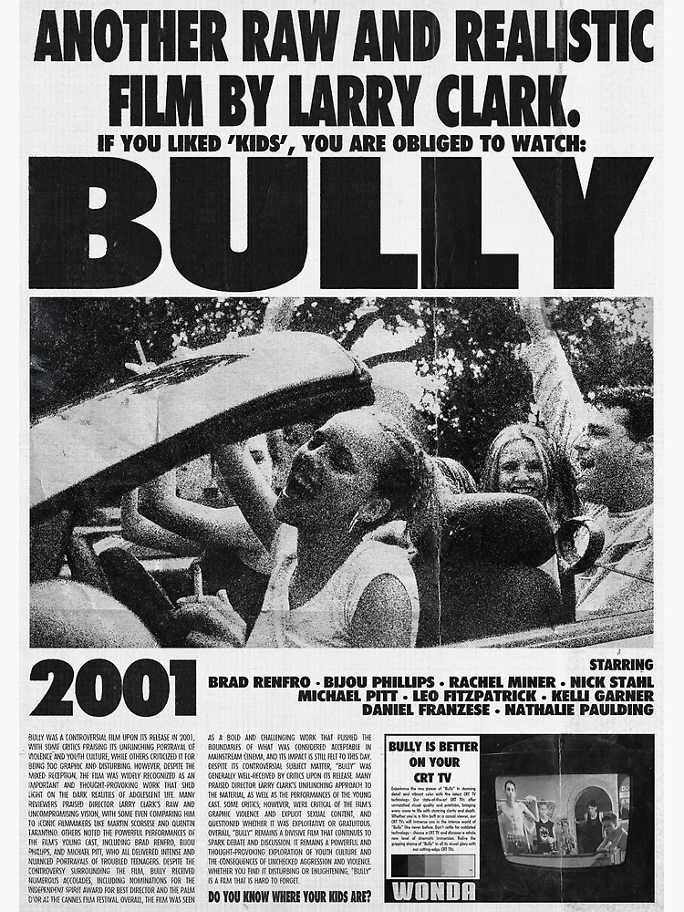 BULLY movie poster by wonda design