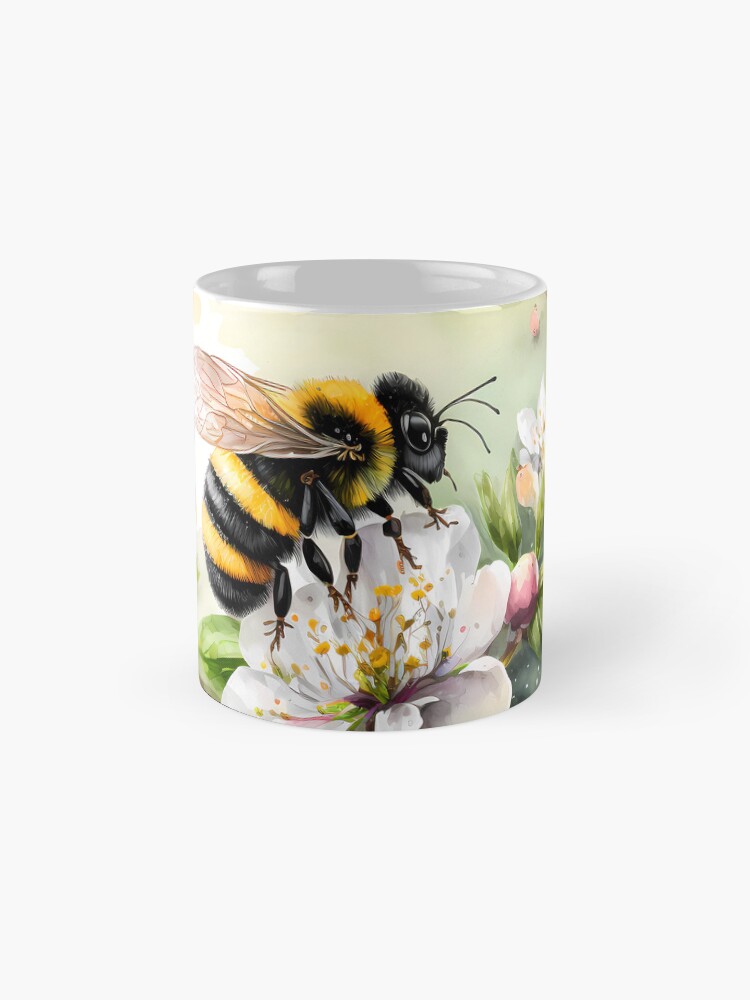 Thumbnail 4 of 6, Coffee Mug, Arrival of spring - the bumblebee designed and sold by stickerperso-ia.