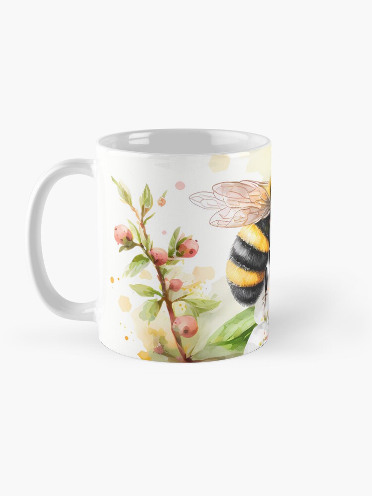 Thumbnail 3 of 6, Coffee Mug, Arrival of spring - the bumblebee designed and sold by stickerperso-ia.
