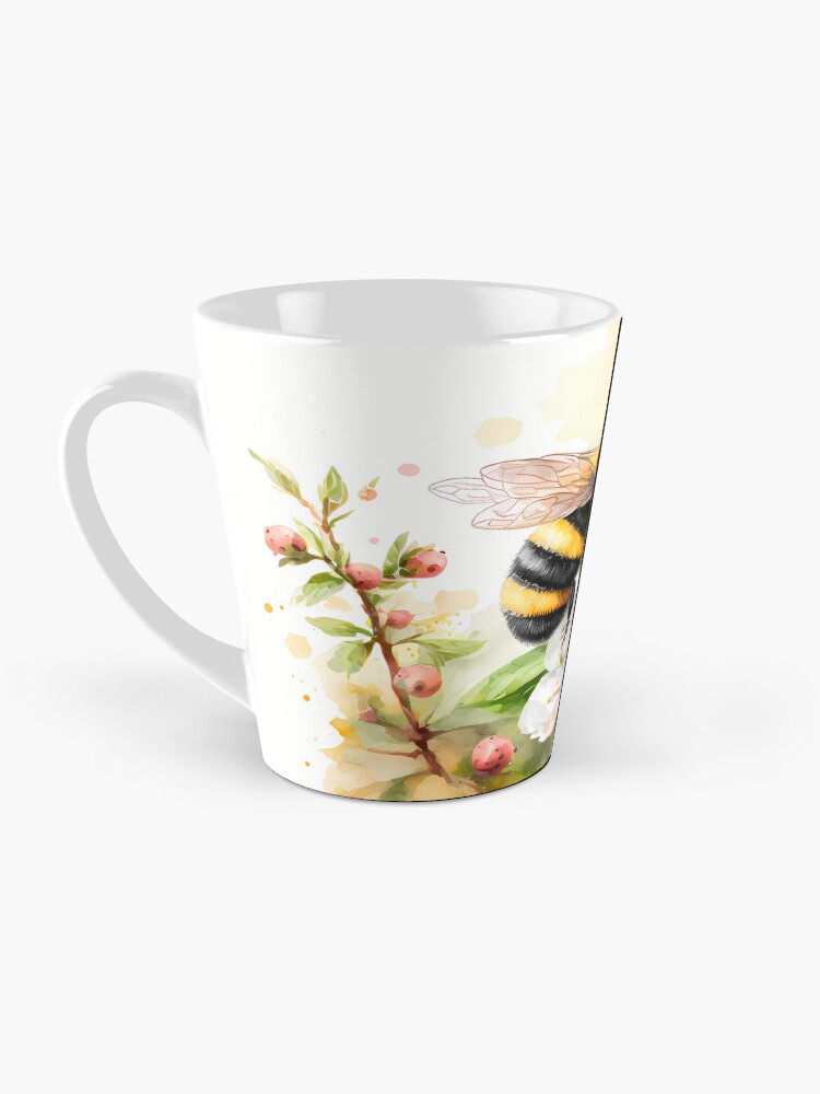 Thumbnail 3 of 4, Coffee Mug, Arrival of spring - the bumblebee designed and sold by stickerperso-ia.