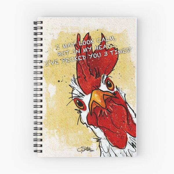 Item preview, I may look calm, but in my head... I've pecked you 3 times! - Grumpy Rooster designed and sold by Shanda Louis.