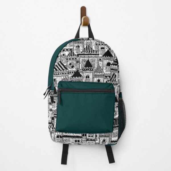Item preview, * Teal Busybody Cityscape * City Architecture Pattern * designed and sold by Stacey Muir.