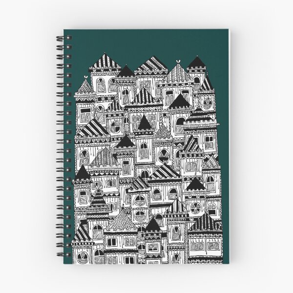 Item preview, * Teal Busybody Cityscape * City Architecture Pattern * designed and sold by Stacey Muir.