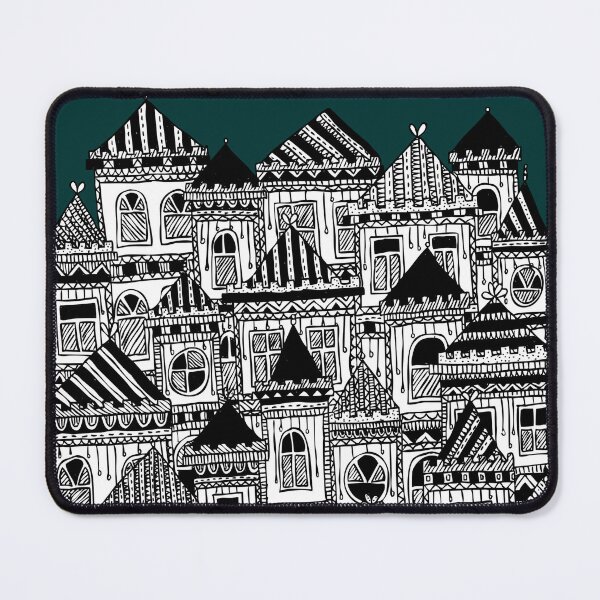 Item preview, * Teal Busybody Cityscape * City Architecture Pattern * designed and sold by Stacey Muir.