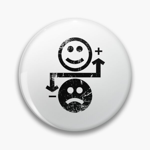 Item preview, Happy face sad face mental health smiley face feel better positive vibes plus minus symbols designed and sold by doseofwin.
