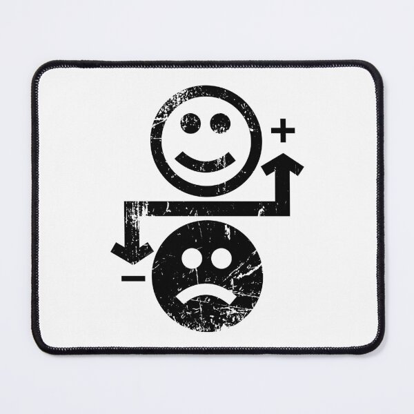 Item preview, Happy face sad face mental health smiley face feel better positive vibes plus minus symbols designed and sold by doseofwin.