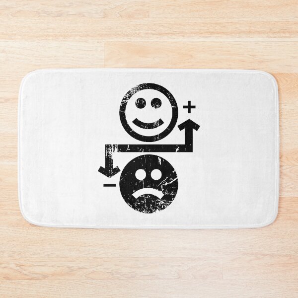 Item preview, Happy face sad face mental health smiley face feel better positive vibes plus minus symbols designed and sold by doseofwin.