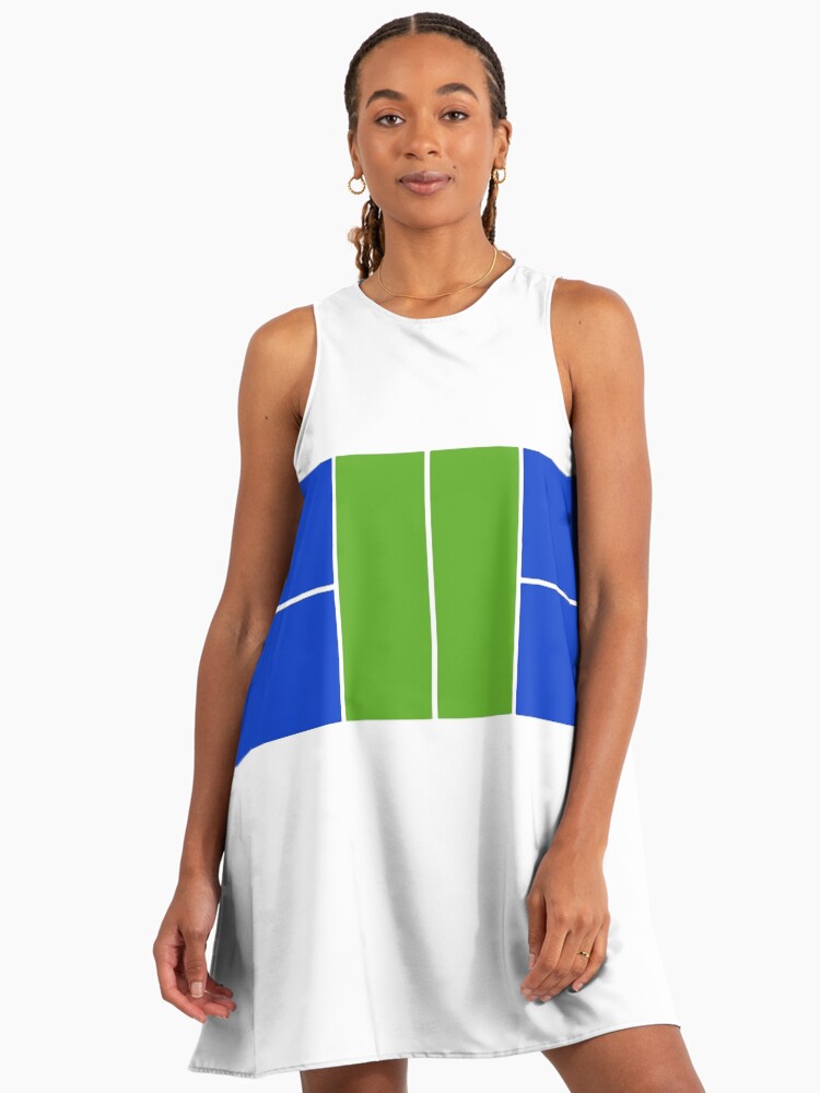 Pickleball Court Design Green & Blue, No Text " A-Line Dress for Sale by  BitterOranges | Redbubble