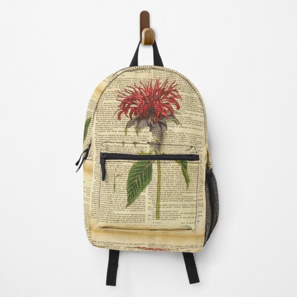 Item preview, Botanical print, on old book page - Bergamot designed and sold by Art by Lilia.