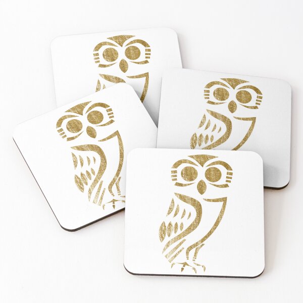 Item preview, Stylized ancient Athenian owl with gold texture designed and sold by Michelle Pakron.