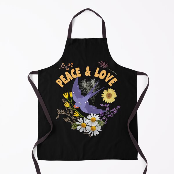 Item preview, Peace & Love Blue Bird With Flowers Colorful Design designed and sold by EarthArtDesigns.