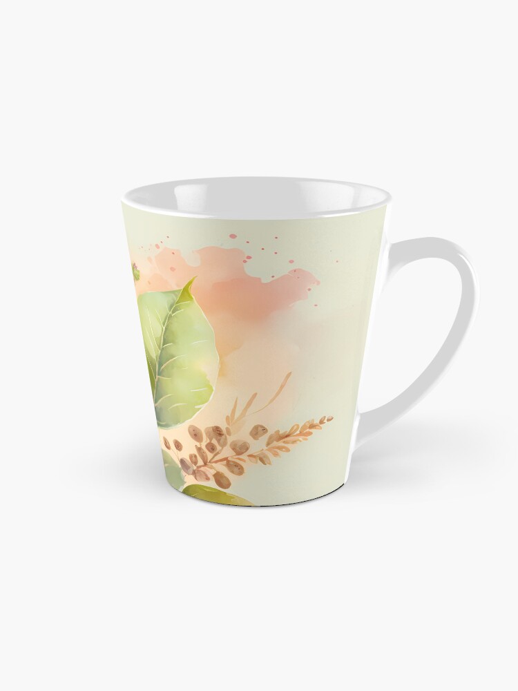 Aperçu 1 sur 4. Mug à café avec l'œuvre Arrivée du printemps - la coccinelle créée et vendue par stickerperso-ia.