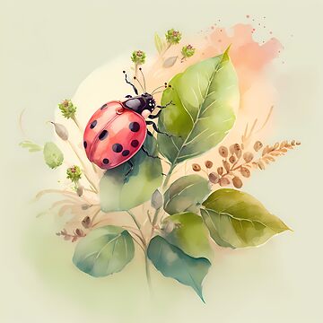 Aperçu de l'œuvre Arrivée du printemps - la coccinelle de stickerperso-ia