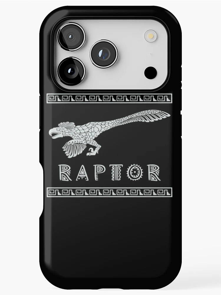Thumbnail 1 of 4, iPhone Case, Aztec Raptor - white designed and sold by dlrdesignlab.