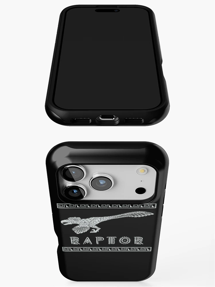Thumbnail 3 of 4, iPhone Case, Aztec Raptor - white designed and sold by dlrdesignlab.