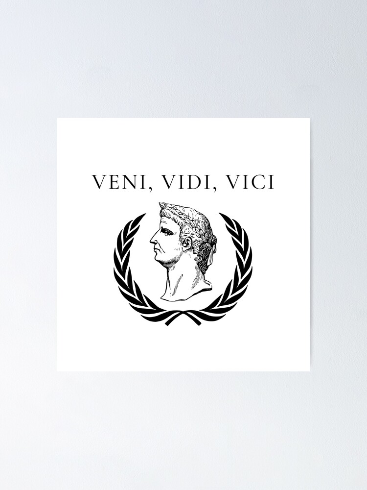 Veni, Vidi, Vici Julius Caesar Quote  Poster for Sale by