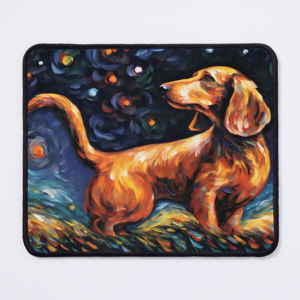 Item preview, A Dachshund under a Starry Night designed and sold by creaty-designs.