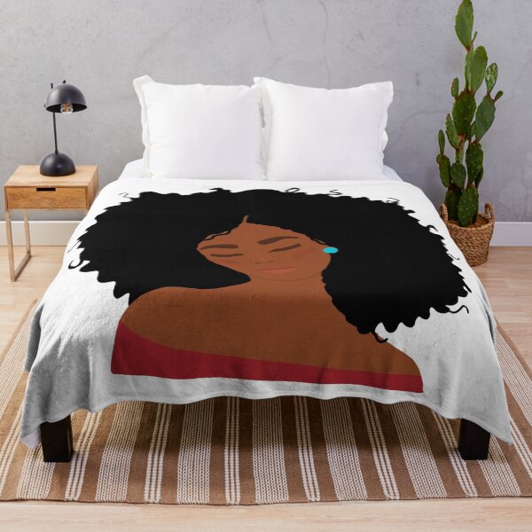 Item preview, Curly Girl Big Afro Sexy Black Woman designed and sold by blackartmatters.