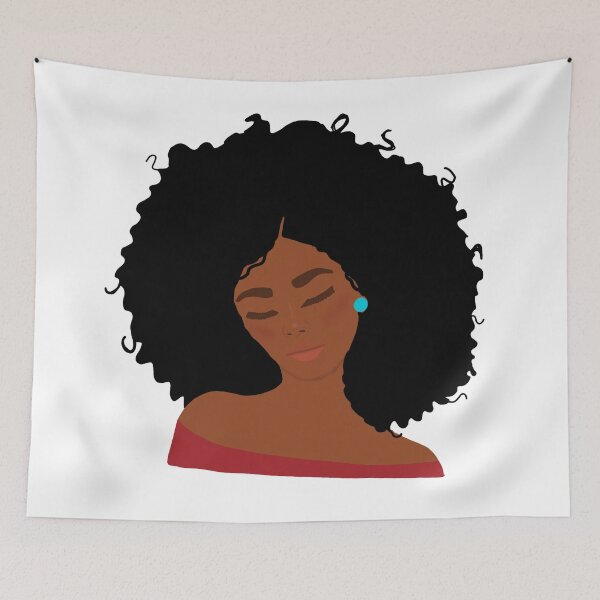 Item preview, Curly Girl Big Afro Sexy Black Woman designed and sold by blackartmatters.