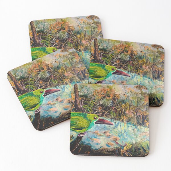 Item preview, Crimson tailed Toucanet of Ecuador designed and sold by Janice Schiff.