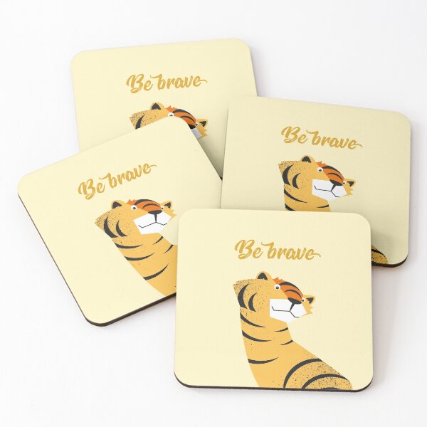 Item preview, Illustration of children’s room with tiger and typography - Be brave tiger designed and sold by Pia Kolle.
