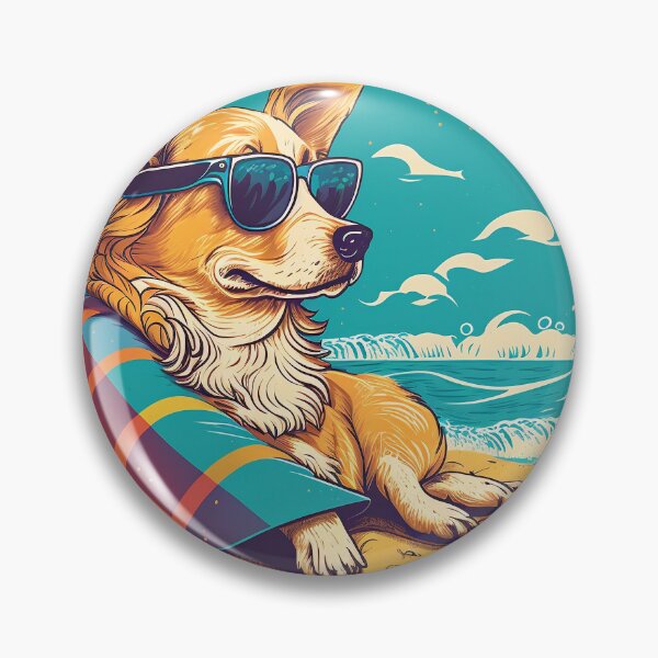 Item preview, Dog with sunglasses on the beach 1 designed and sold by hhh-art.