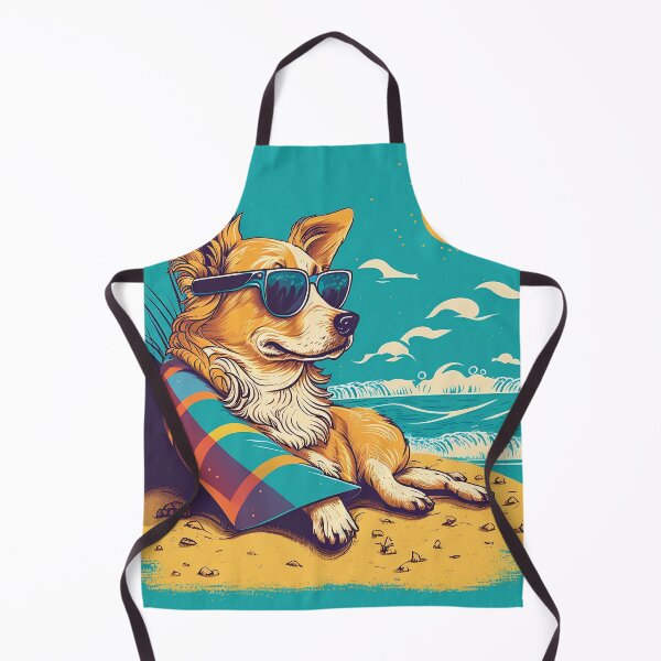 Item preview, Dog with sunglasses on the beach 1 designed and sold by hhh-art.