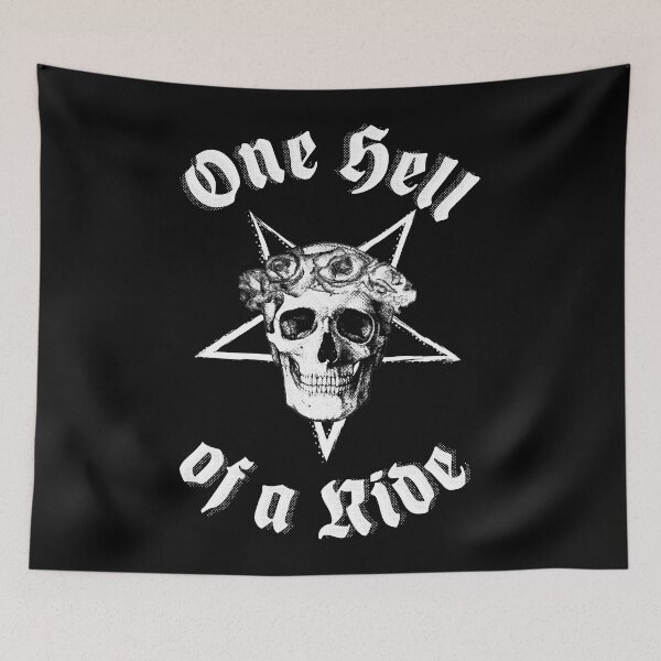 Item preview, One hell Of a Ride - Rose Skull pentagon designed and sold by SimonSay.