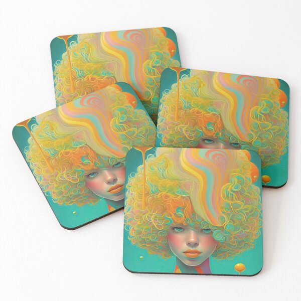 Item preview, Espirales radiantes: una belleza hiperrealista del arte pop designed and sold by Retro Type.