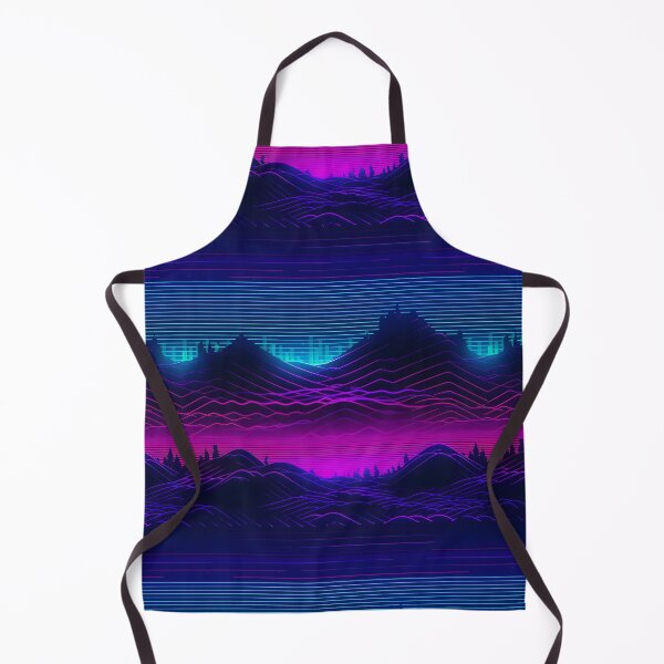 Item preview, Synthwave Waves Pattern designed and sold by candlewithhare.