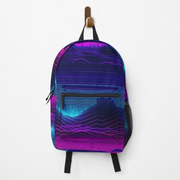 Item preview, Synthwave Waves Pattern designed and sold by candlewithhare.