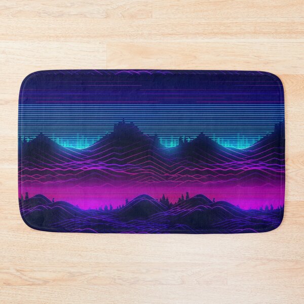 Item preview, Synthwave Waves Pattern designed and sold by candlewithhare.