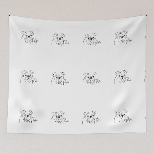 Item preview, My Bestie English Bulldog Dog Drawing designed and sold by CarleLS.