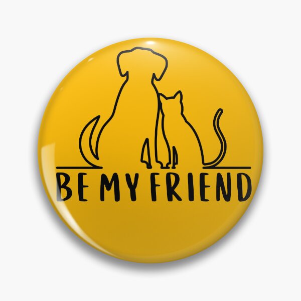 Item preview, Be My Friend: un diseño animal lindo y creativo con una silueta de gato y perro designed and sold by CatFans.