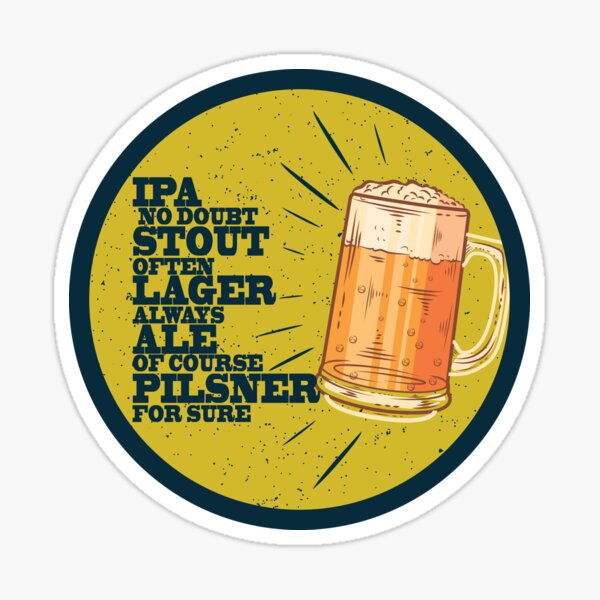 Beer always, Beer sticker, yellow version Sticker