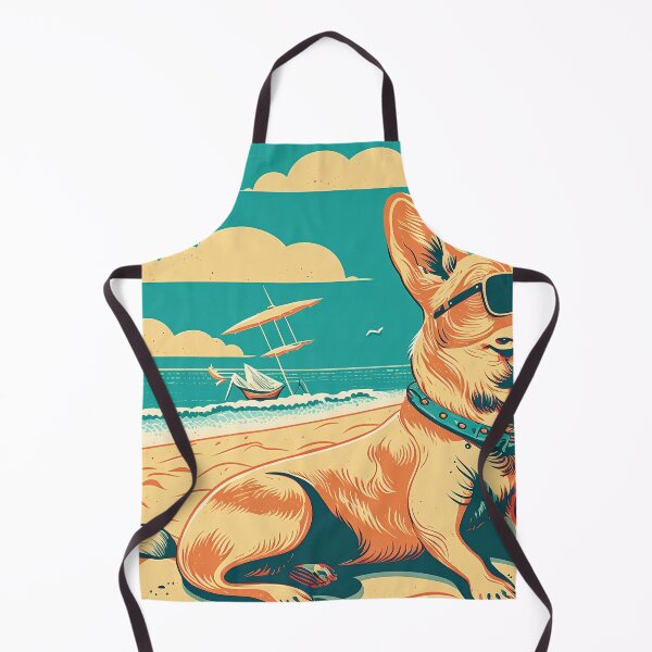 Item preview, Dog with sunglasses on the beach 2 designed and sold by hhh-art.