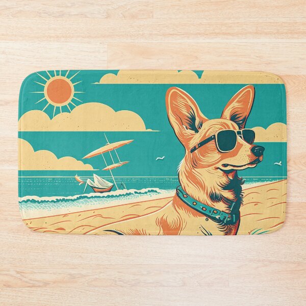 Item preview, Dog with sunglasses on the beach 2 designed and sold by hhh-art.