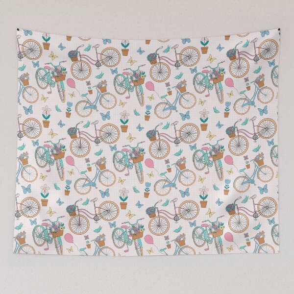 Item preview, Whimsical Bicycle Ride Pastel Colors designed and sold by Ale's Art.