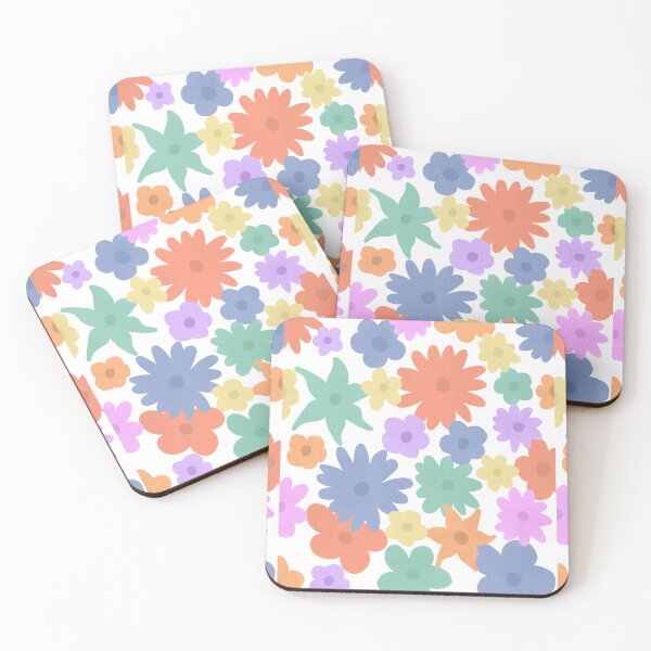Item preview, Blue, Red, Teal and Pink Floral Pattern Print designed and sold by MagicallyStagey.