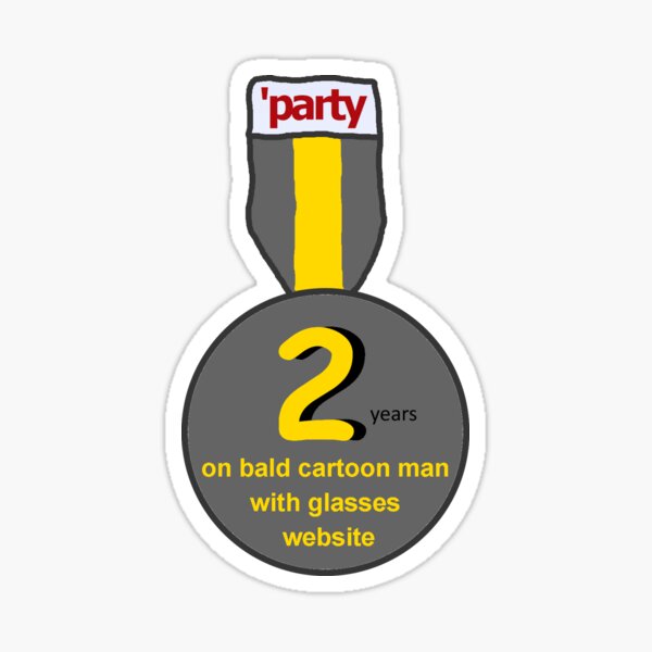'party badge (2 years) Sticker