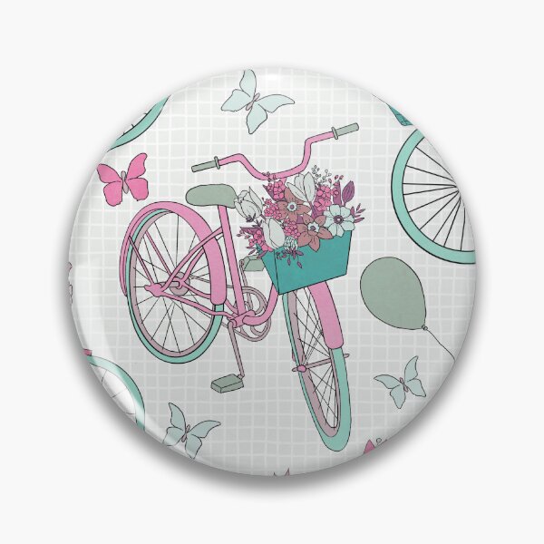 Item preview, Whimsical Bicycle Ride Pimk Green designed and sold by Ale's Art.