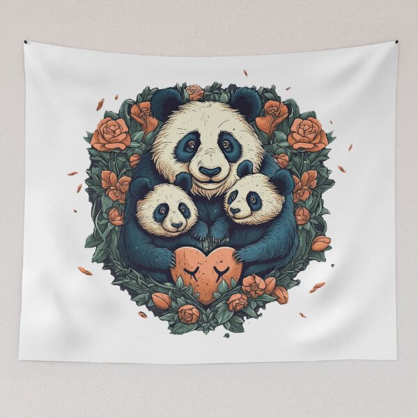 Item preview, Mama Panda Bear And Cubs designed and sold by Diego Re.